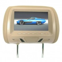 Висококачествен подглавник с LCD-TFT монитор и дистанционно - Бeжов