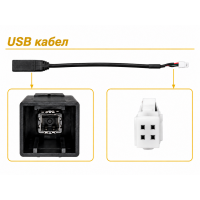 женски USB порт (конектор) към 4-пинова букса за Android мултимедия,  20 см.