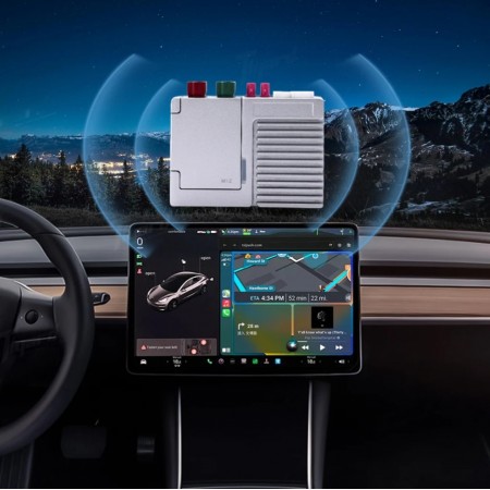 EKIY безжичен CarPlay Android Auto декодер за Tesla Model 3 Y