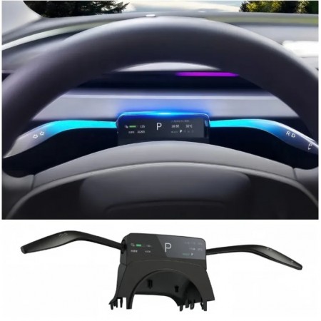 Комбинирани лостове за смяна на предавки и мини HUD дисплей Tesla Model 3 Highland Комбинирани лостове за смяна на предавки и мини HUD дисплей Tesla Model 3 Highland