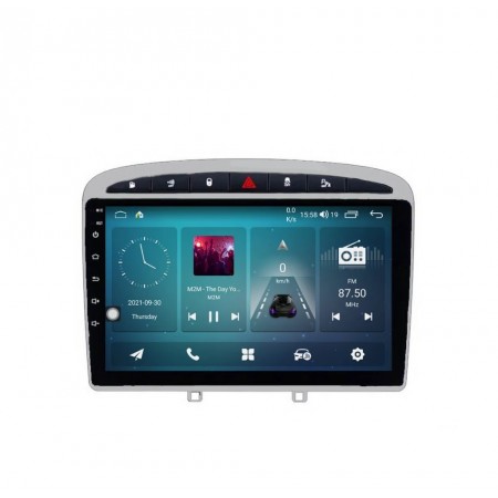 Мултимедия за Peugeot 308 408 (2008–2016 2007–2013) 9" - Сребриста