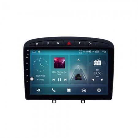 Мултимедия за Peugeot 308 408 (2008–2016 2007–2013) 9" - Черна