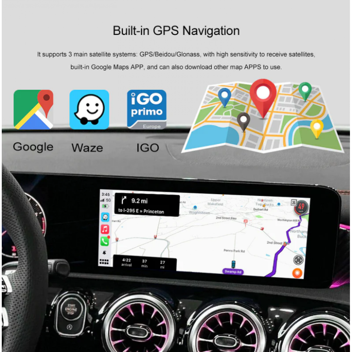 Mmi Group Android Android 13 MMI Box Mercedes-Benz NTG 6.0 безжичен Carplay Android Auto ...