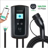 Стационарно трифазно зарядно Type 2 за електрически автомобили  - 22kW 4 метра